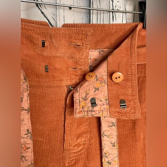 Sundance Emily Paper Bag Corduroy Pants Rust 8P NWOT - Picture 5 of 8